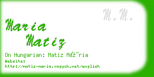 maria matiz business card